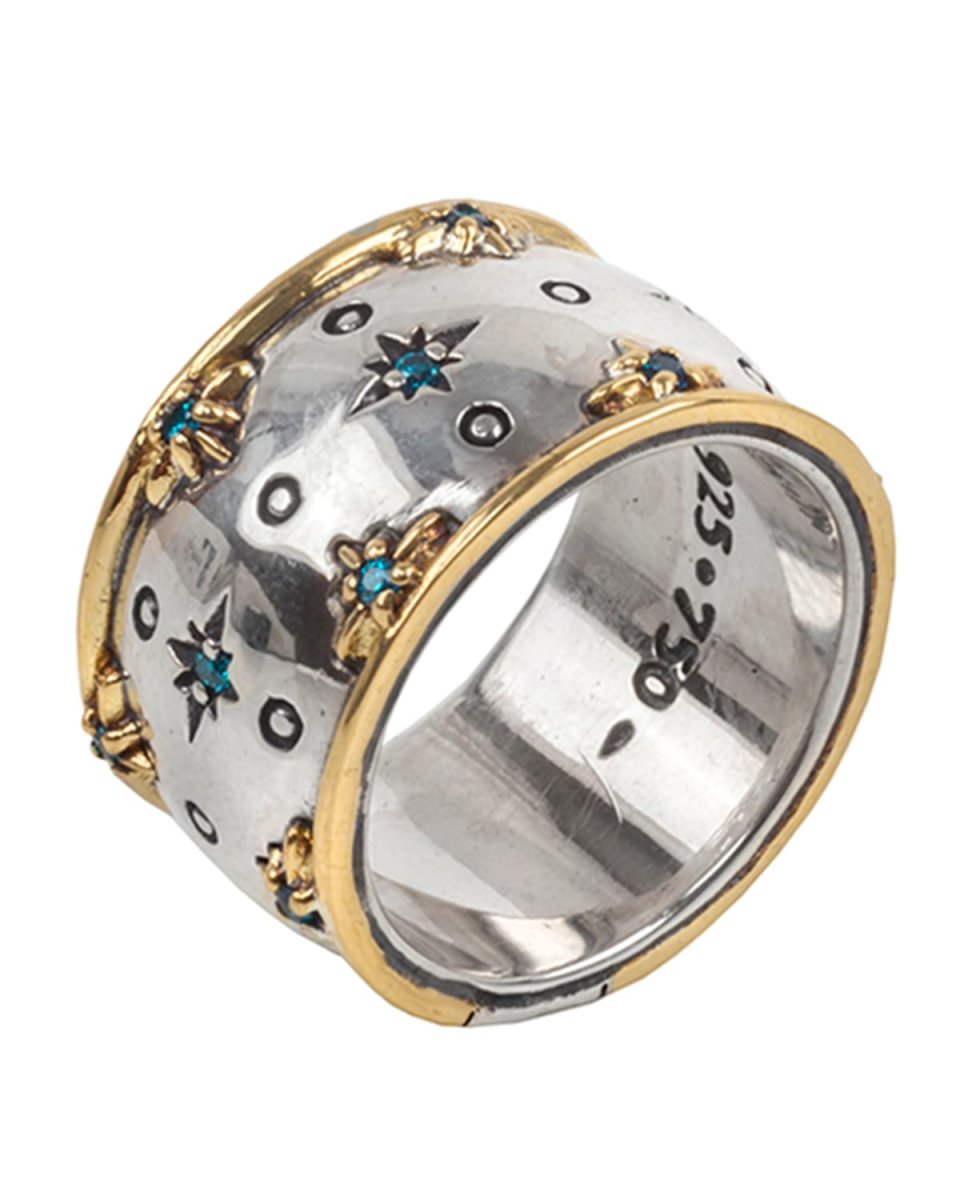 Astria Blue Spinel Stardust Band Ring